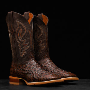 Brown Caiman Neck - Square Toe