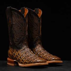 Honey Caiman Tail - Square Toe