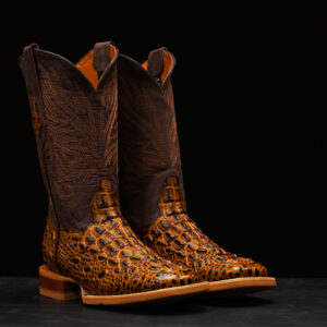 Honey Caiman Neck - Square Toe