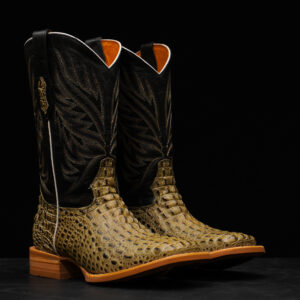 Desert Caiman Horn Back - Square Toe