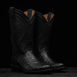 Black Caiman Horn Back - J Toe