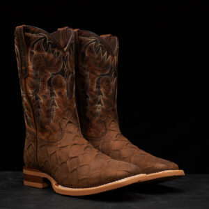 Matte Brown Fish Scale – Square Toe