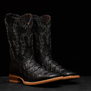 Black Fish Scale – Square Toe