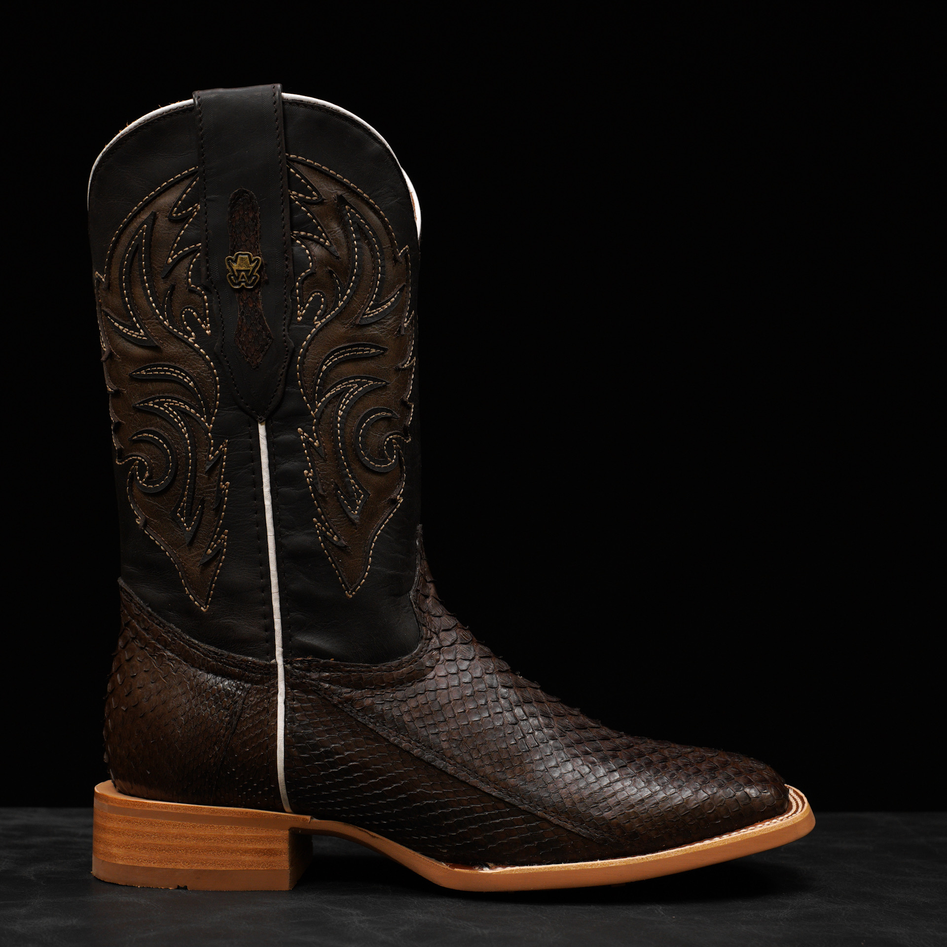 AUTHENTIC Brown Python – Square Toe - Image 2