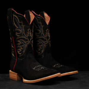 Black Roughout – Square Toe