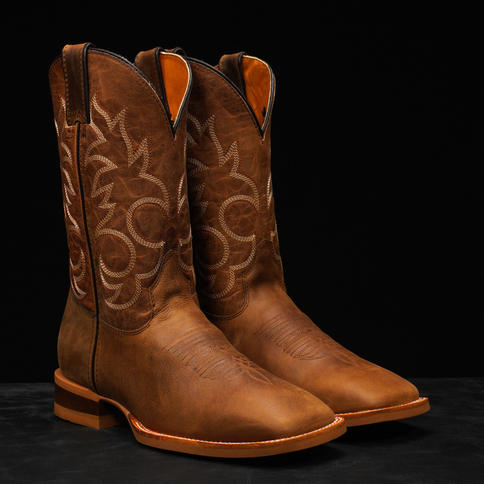 Natural Brown Cowhide – Square Toe