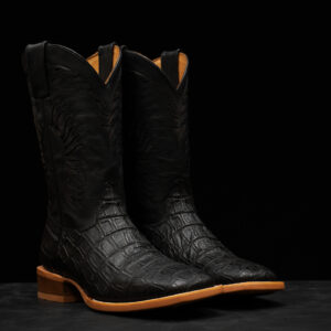 Black Alligator Belly - Square Toe