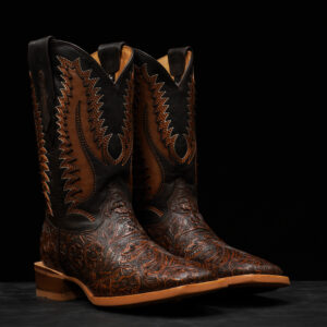 Cognac Hand Tooled – Square Toe