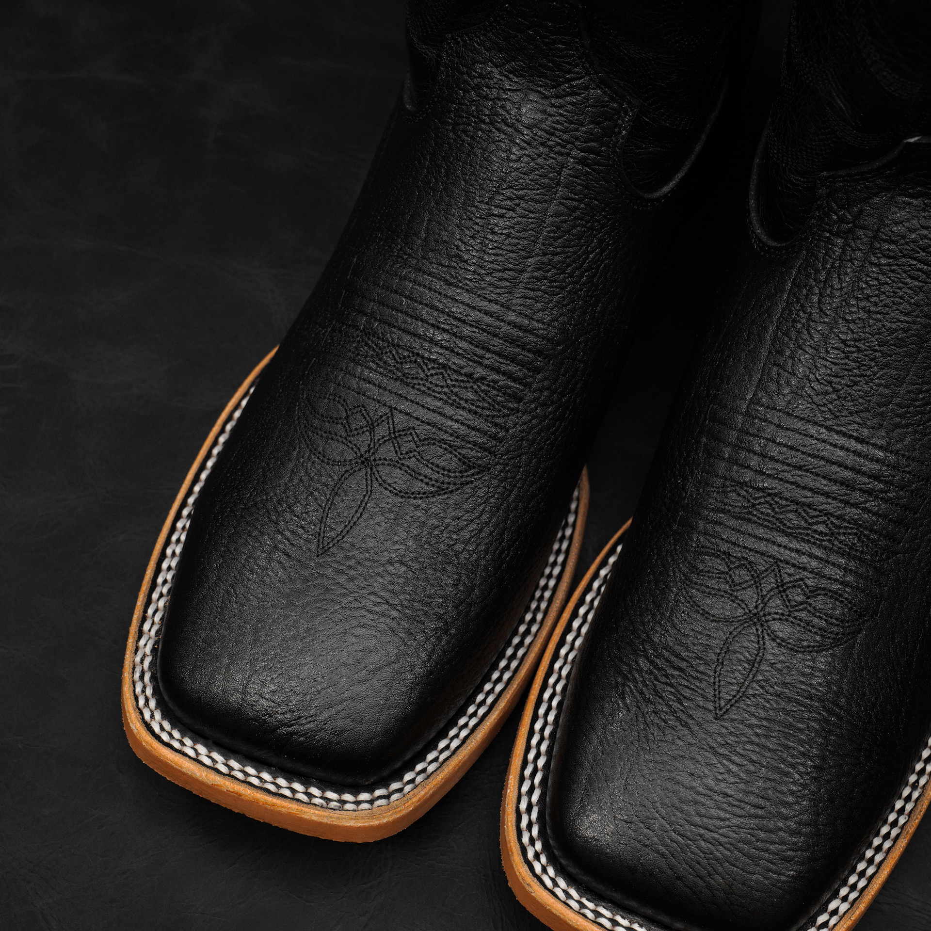 Black Bull Hide - Square Toe - Image 3