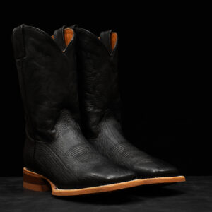 Black Bull Hide - Square Toe