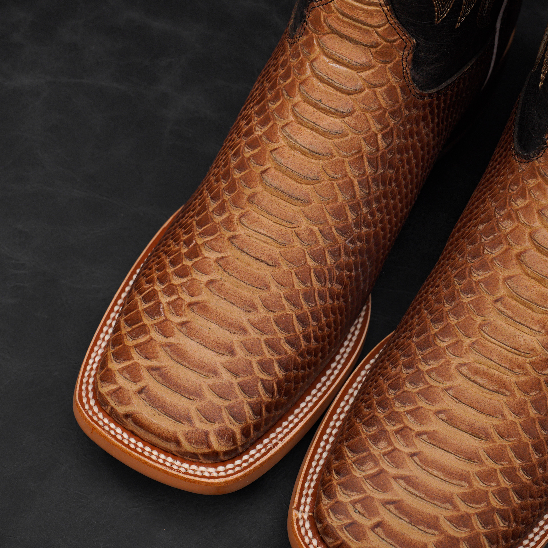 Matte Sand Python – Square Toe - Image 3