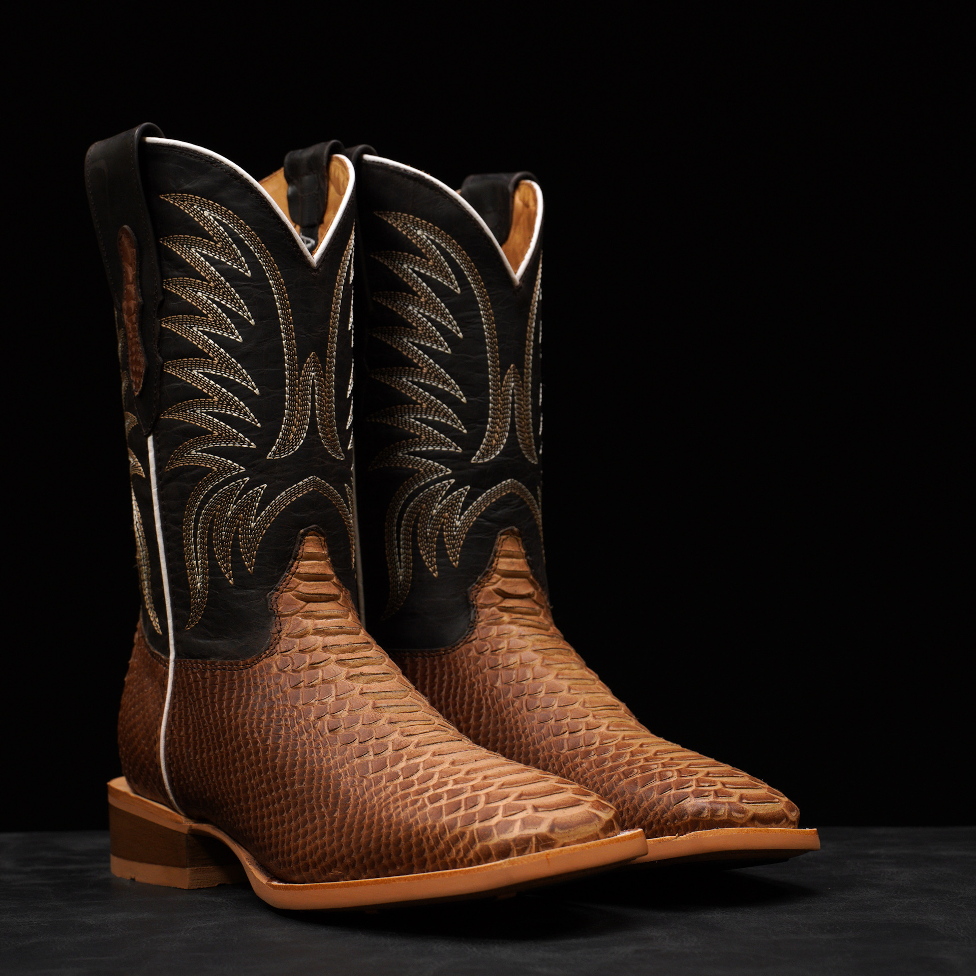 Matte Sand Python – Square Toe