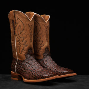 Brown Caiman Neck - Square Toe