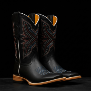 Black Bullhide - Square Toe