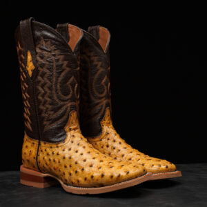 Saddle Ostrich – Square Toe