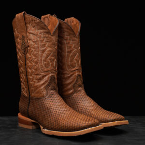 Honey Python Belly – Square Toe