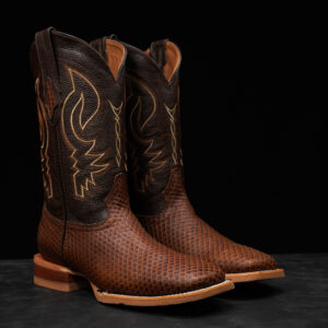 Honey Python Belly – Square Toe