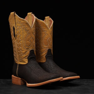 Matte Brown Python – Square Toe