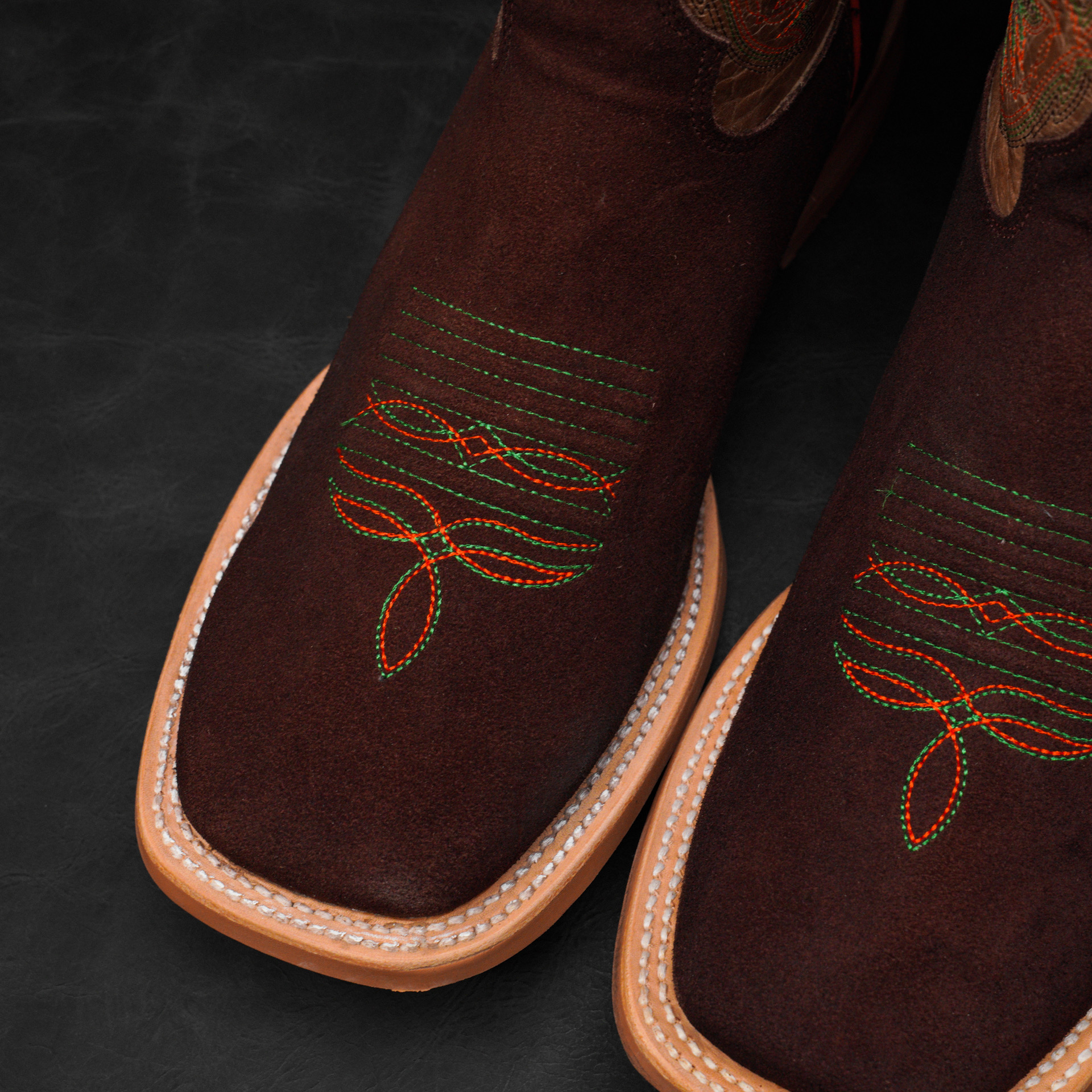 Brown Roughout – Ranch Square Toe - Image 3