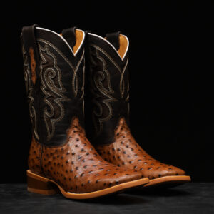 Mink Ostrich – Square Toe