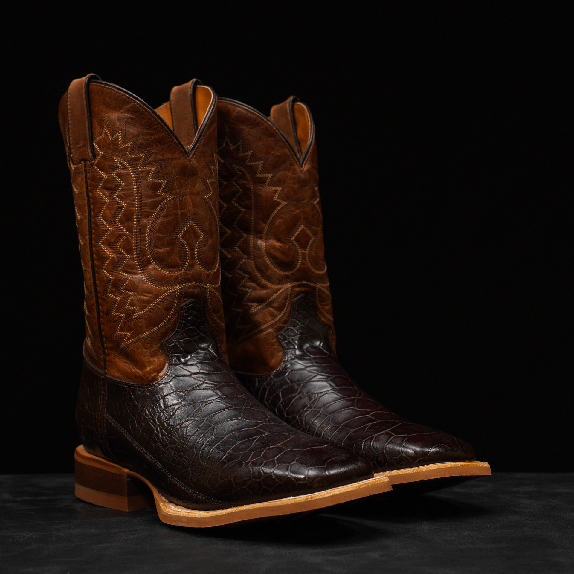 Chocolate Brown Sea Turtle - Square Toe