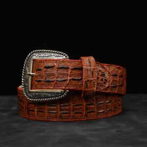 Cognac Caiman Belt