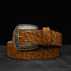 Kid’s Honey Ostrich Belt