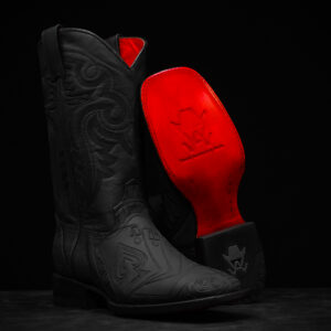 “The Gambler” Matte Black – Square Toe