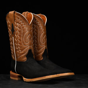 Matte Black Cowhide – Square Toe