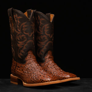Cognac Caiman Neck - Square Toe