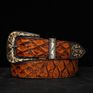 Genuine Cognac Pirarucu Belt