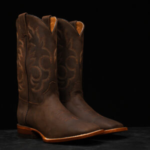 Natural Brown Cowhide – Square Toe