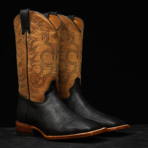 Black Cowhide – Square Toe