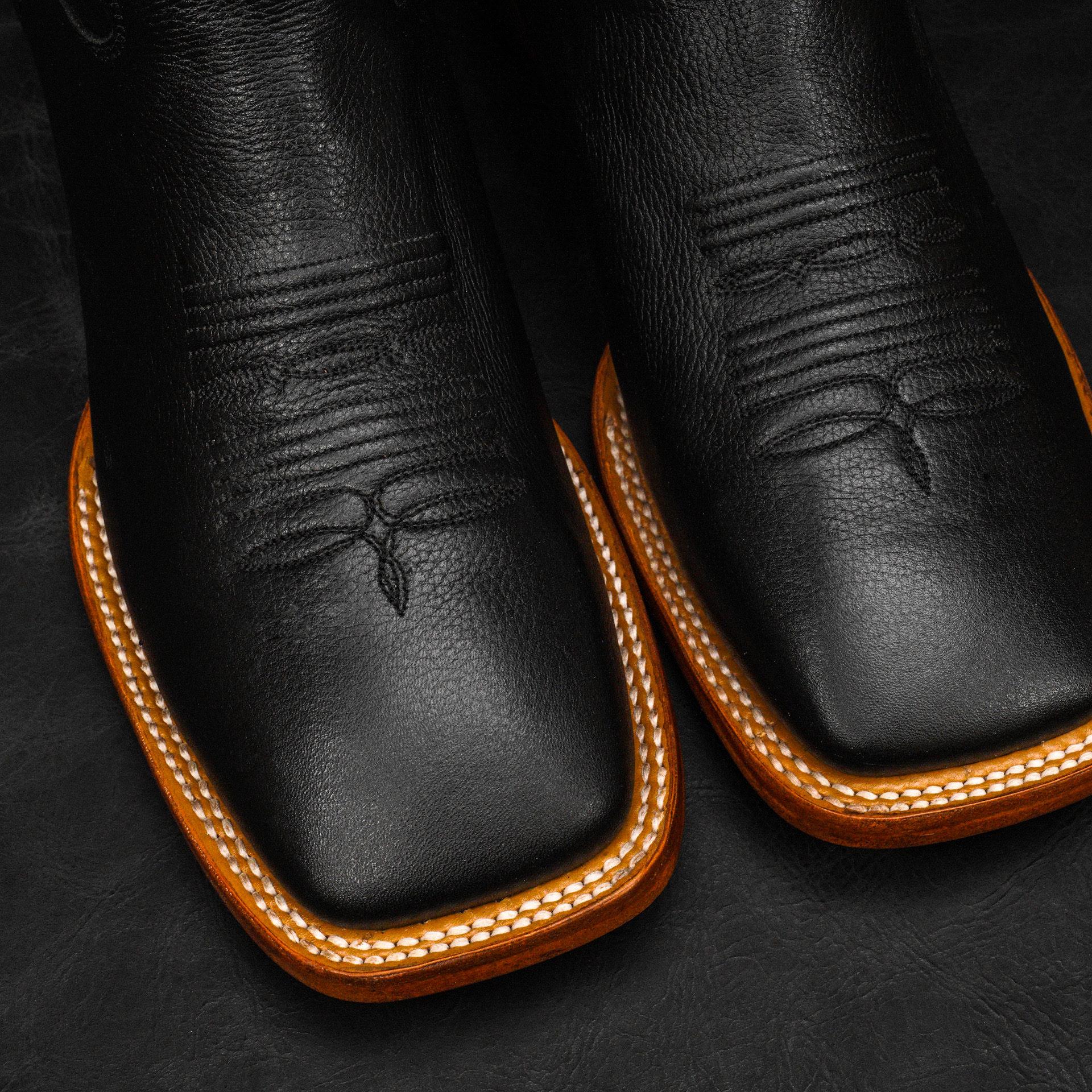Black Cowhide – Square Toe - Image 3