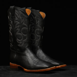 Black Cowhide – Square Toe