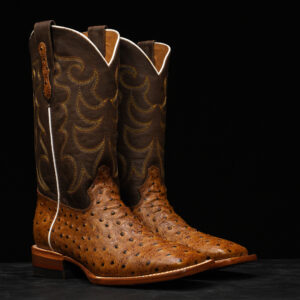 Honey Ostrich – Square Toe