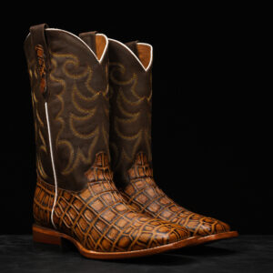 Honey Alligator Belly - Square Toe