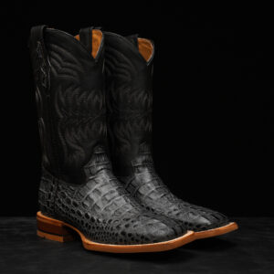 Gray Caiman Neck - Square Toe