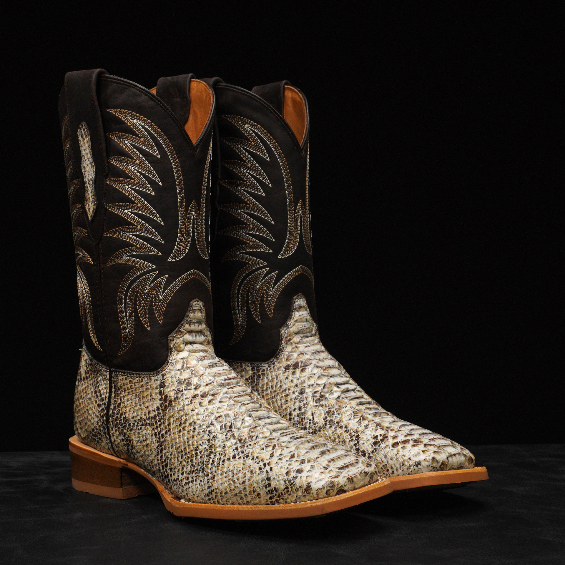 Natural Sand Python – Square Toe