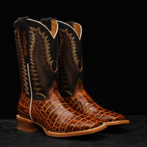 Honey Alligator Belly - Square Toe