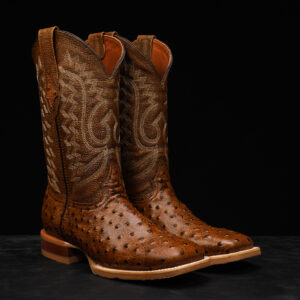 Honey Ostrich – Square Toe