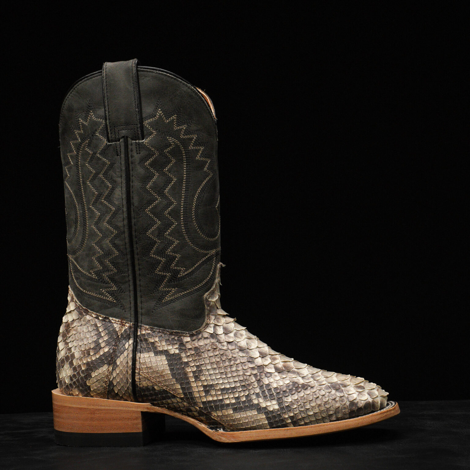 AUTHENTIC Natural Python – Square Toe - Alfa Western WearAlfa Western Wear