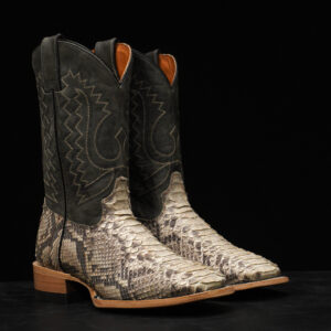 AUTHENTIC Natural Python – Square Toe
