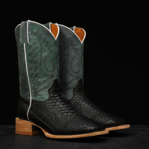 AUTHENTIC Black Python – Square Toe