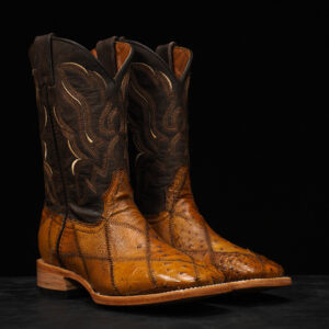 AUTHENTIC Honey Patch Work Ostrich – Square Toe