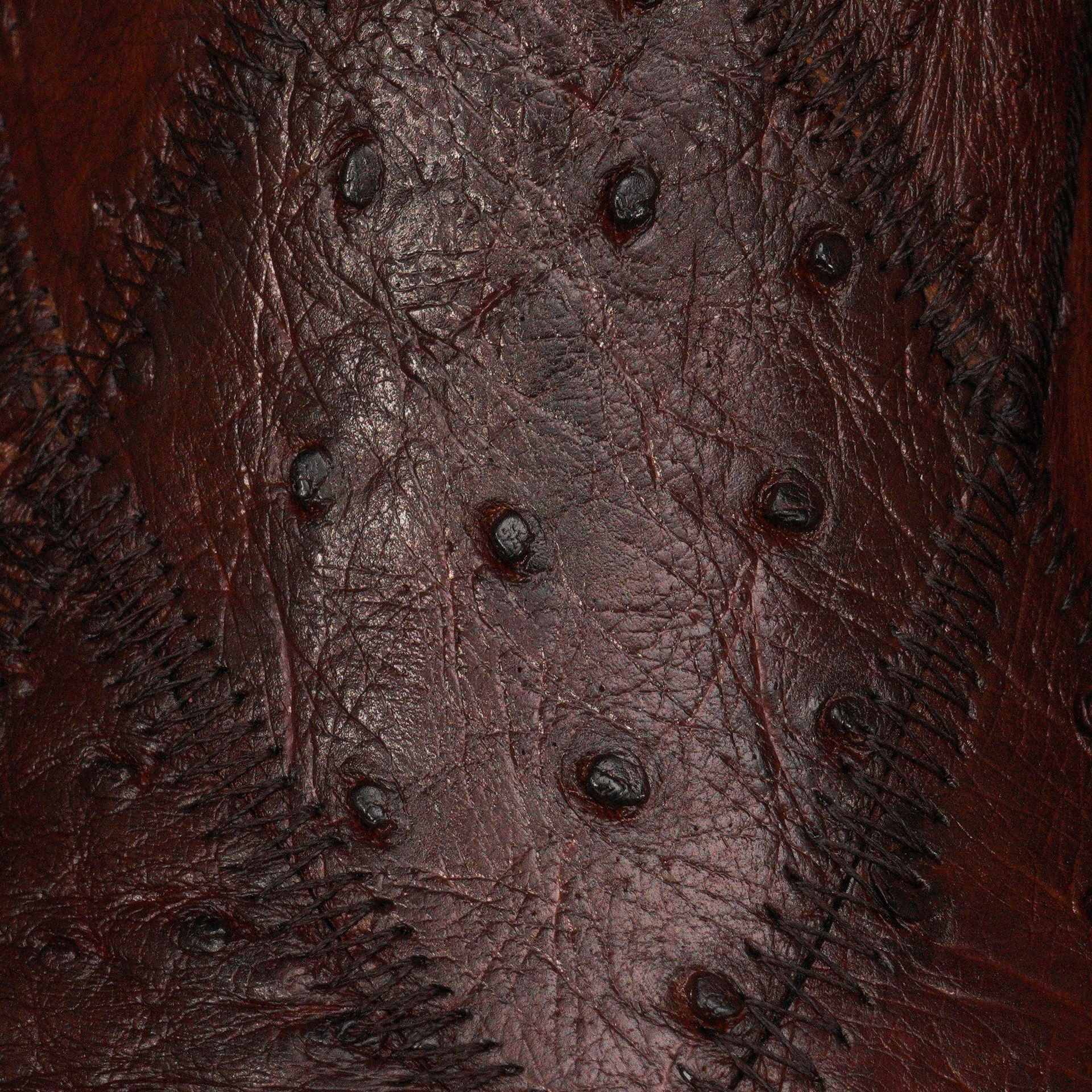 AUTHENTIC Brown Patch Work Ostrich – Square Toe - Image 4