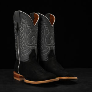 Matte Black Cowhide – Square Toe