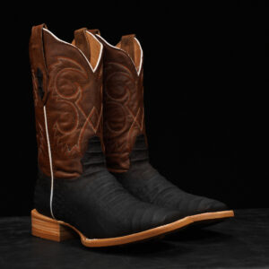 Matte Brown Caiman Belly - Square Toe