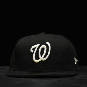 Washington Nationals Black and White Basic 59FIFTY Fitted