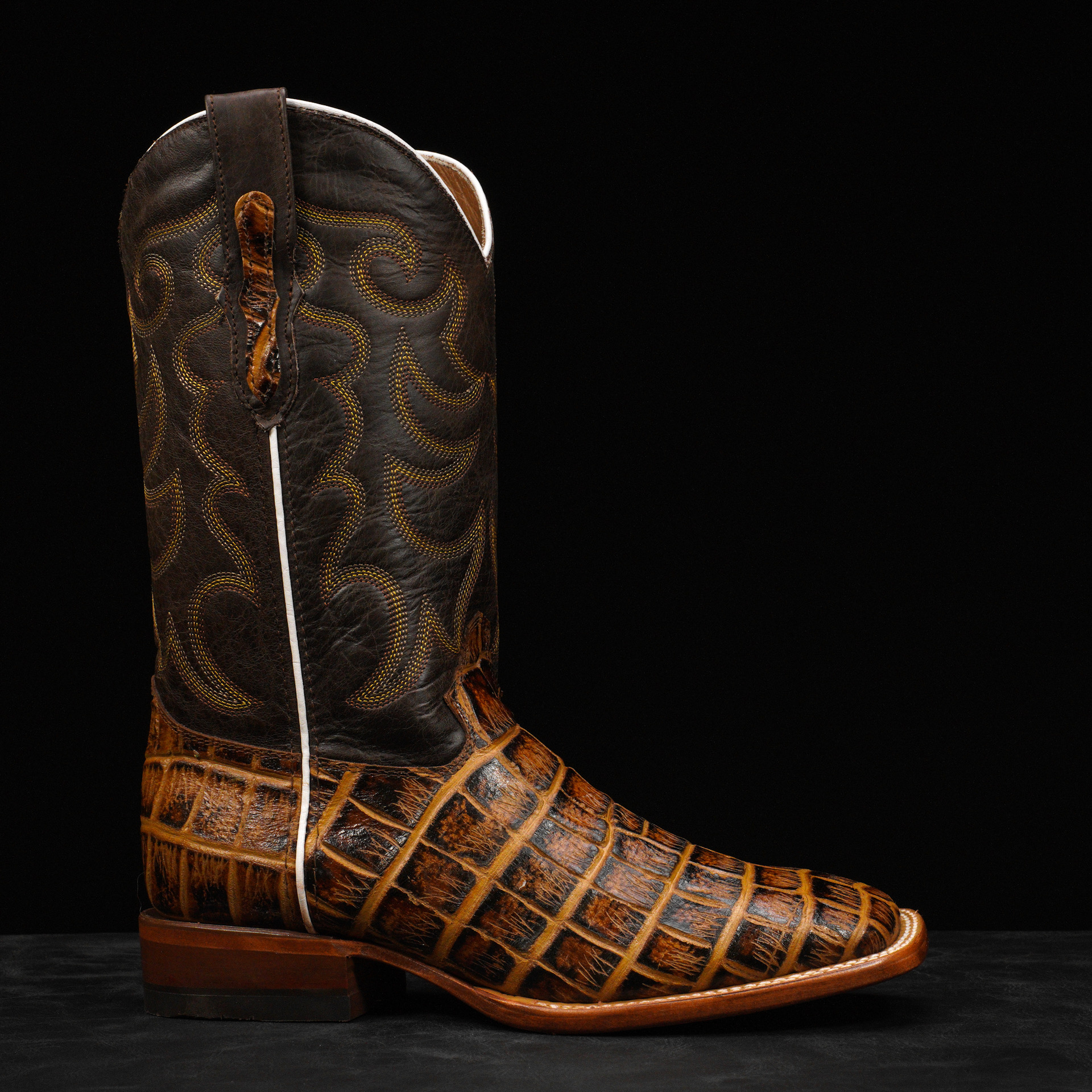 Honey Alligator Belly - Square Toe - Image 2